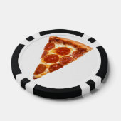 SlipperyJoeのクラシックペペローニピザのスライスが溶けた ポーカーチップ (シングル)