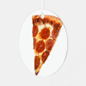 SlipperyJoeのクラシックペペローニピザのスライスが溶けた メタルオーナメント (正面左)