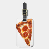 SlipperyJoeのクラシックペペローニピザのスライスが溶けた ラゲッジタグ (正面縦)