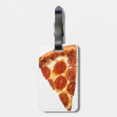 SlipperyJoeのクラシックペペローニピザのスライスが溶けた ラゲッジタグ (裏面縦)