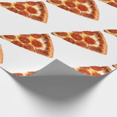 SlipperyJoeのクラシックペペローニピザのスライスが溶けた ラッピングペーパー (角)