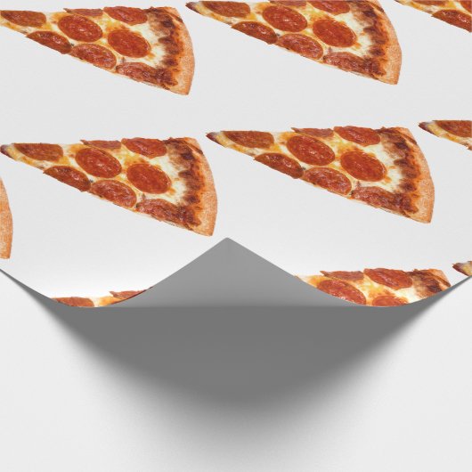 SlipperyJoeのクラシックペペローニピザのスライスが溶けた ラッピングペーパー (角)
