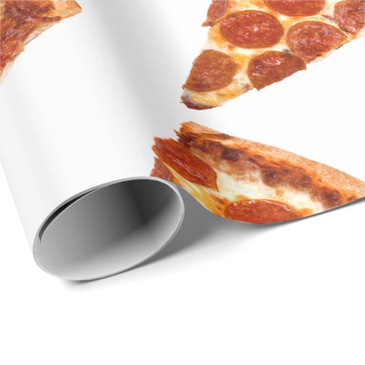 SlipperyJoeのクラシックペペローニピザのスライスが溶けた ラッピングペーパー (ロールコーナー)