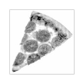 SlipperyJoeのクラシックペペローニピザのスライスが溶けた ラバースタンプ (インプリント)