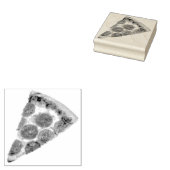 SlipperyJoeのクラシックペペローニピザのスライスが溶けた ラバースタンプ (押印)