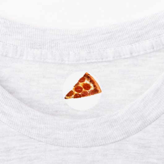 SlipperyJoeのクラシックペペローニピザのスライスが溶けた ラベル (貼付)