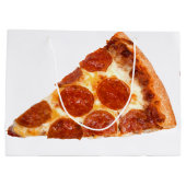 SlipperyJoeのクラシックペペローニピザのスライスが溶けた ラージペーパーバッグ (裏面)