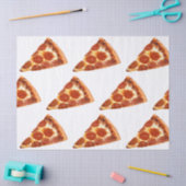 SlipperyJoeのクラシックペペローニピザのスライスが溶けた 薄葉紙 (クラフト)