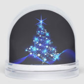 SlipperyJoeのクリスマスツリー白熱［赤熱］光を放つの青い星va (正面)