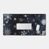 SlipperyJoeのクリスマス冬の魔法のような平和的な雰囲気 デスクマット (キーボード&マウス)