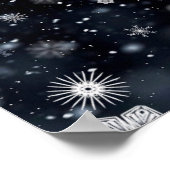 SlipperyJoeのクリスマス冬の魔法のような平和的な雰囲気 ポスター (角)