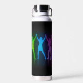 SlipperyJoeのグループの人々が手を握ってLを形成 ウォーターボトル (背面)