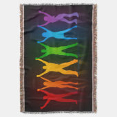 SlipperyJoeのグループの人々が手を握ってLを形成 スローブランケット (正面縦)