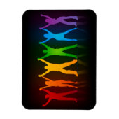 SlipperyJoeのグループの人々が手を握ってLを形成 マグネット (縦)