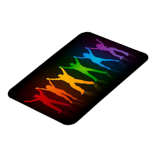 SlipperyJoeのグループの人々が手を握ってLを形成 マグネット (左側)