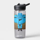 SlipperyJoeのゲイの筋肉は漫画のThongのリードを負担 ウォーターボトル (左面)