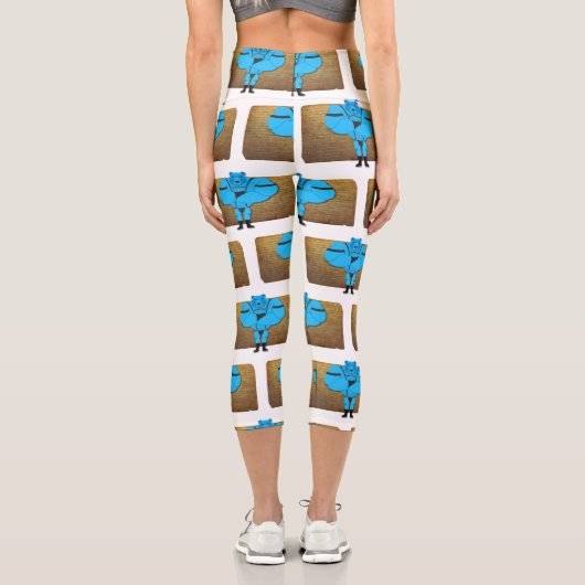 SlipperyJoeのゲイの筋肉は漫画のThongのリードを負担 カプリレギンス (裏面)