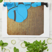 SlipperyJoeのゲイの筋肉は漫画のThongのリードを負担 キッチンタオル (折り畳み)