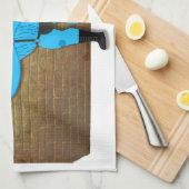 SlipperyJoeのゲイの筋肉は漫画のThongのリードを負担 キッチンタオル (四つ折り)