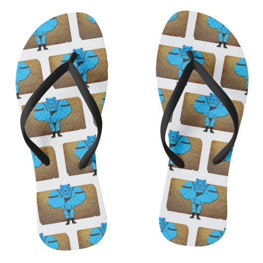 SlipperyJoeのゲイの筋肉は漫画のThongのリードを負担 ビーチサンダル (ソール)