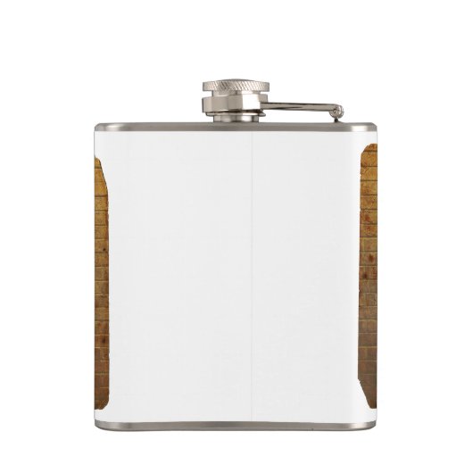 SlipperyJoeのゲイの筋肉は漫画のThongのリードを負担 フラスク (裏面)