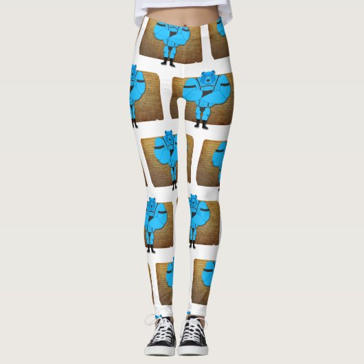 SlipperyJoeのゲイの筋肉は漫画のThongのリードを負担 レギンス (正面)