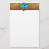 SlipperyJoeのゲイの筋肉は漫画のThongのリードを負担 便箋 (正面)