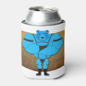 SlipperyJoeのゲイの筋肉は漫画のThongのリードを負担 缶クーラー (缶正面)