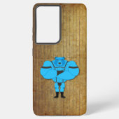 SlipperyJoeのゲイの筋肉は漫画のThongのリードを負担 Samsung Galaxyケース (裏面)