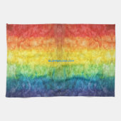 SlipperyJoeのゲイプライド国旗の虹の色のタイディ キッチンタオル (横)