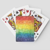 SlipperyJoeのゲイプライド国旗の虹の色のタイディ トランプ (裏面)