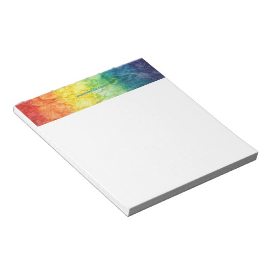 SlipperyJoeのゲイプライド国旗の虹の色のタイディ ノートパッド (アングル)
