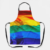 SlipperyJoeのゲイプライド国旗プライドの色v エプロン (正面)