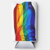 SlipperyJoeのゲイプライド国旗プライドの色v スリム缶クーラー (正面)