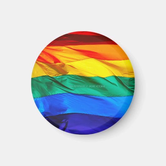 SlipperyJoeのゲイプライド国旗プライドの色v マグネット (正面)