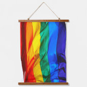 SlipperyJoeのゲイプライド国旗プライドの色v 吊り下げ型タペストリー (正面)