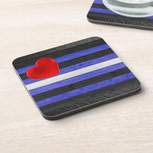 SlipperyJoeのゲイレザープライドフラグ黒王室の コースター (左側)