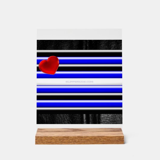 SlipperyJoeのゲイレザープライドフラグ黒王室のb アクリルサイン (正面)