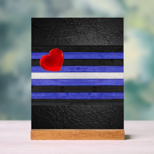 SlipperyJoeのゲイレザープライドフラグ黒王室のb アクリルサイン (ニュートラル)