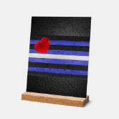 SlipperyJoeのゲイレザープライドフラグ黒王室のb アクリルサイン (傾斜)