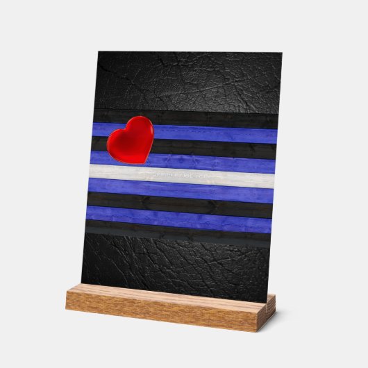 SlipperyJoeのゲイレザープライドフラグ黒王室のb アクリルサイン (傾斜)