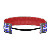 SlipperyJoeのゲイレザープライドフラグ黒王室のb アスレチックヘッドバンド (裏面)