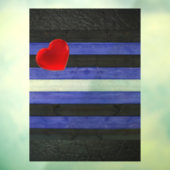 SlipperyJoeのゲイレザープライドフラグ黒王室のb ウィンドウサイン (シート3)