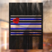 SlipperyJoeのゲイレザープライドフラグ黒王室のb ウィンドウサイン (シート2)