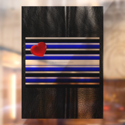 SlipperyJoeのゲイレザープライドフラグ黒王室のb ウィンドウサイン (シート2)