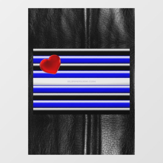 SlipperyJoeのゲイレザープライドフラグ黒王室のb ウィンドウサイン (シート)