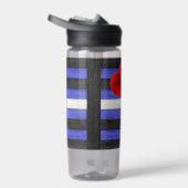 SlipperyJoeのゲイレザープライドフラグ黒王室のb ウォーターボトル (右面)