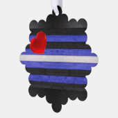 SlipperyJoeのゲイレザープライドフラグ黒王室のb オーナメントカード (左)