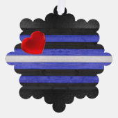 SlipperyJoeのゲイレザープライドフラグ黒王室のb オーナメントカード (正面)