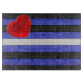 SlipperyJoeのゲイレザープライドフラグ黒王室のb カッティングボード (正面)